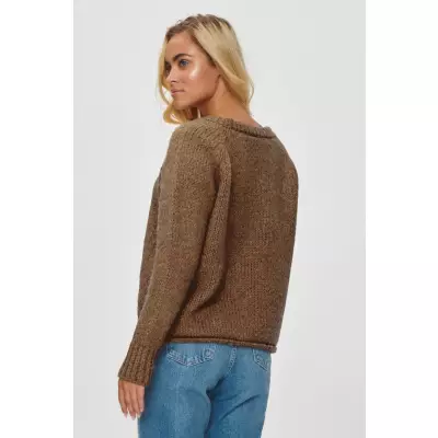 Sweter Damski Model S150 Brown - Makadamia