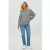 Sweter Damski Model S151 Grey Melange - Makadamia