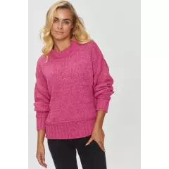 Sweter Damski Model S151 Fuksja - Makadamia