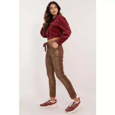 Spodnie Damskie Model DHJ-SP-21258.32 Brown - Italy Moda