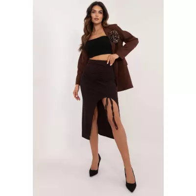 Spódnica Model MI-SD-20582-2.65 Dark Brown - Italy Moda