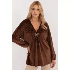 Bluzka Model DHJ-BZ-19902.49P Brown - Italy Moda