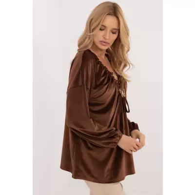 Bluzka Model DHJ-BZ-19902.49P Brown - Italy Moda