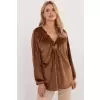 Bluzka Model DHJ-BZ-19902.49P Light Brown - Italy Moda