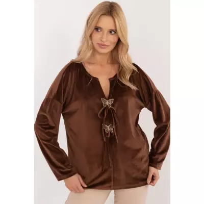 Bluzka Model DHJ-BZ-19916.03P Brown - Italy Moda