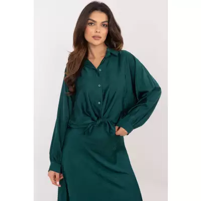 Koszula Damska Model DHJ-KS-16528.34 Dark Green - Italy Moda