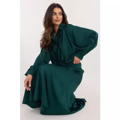 Koszula Damska Model DHJ-KS-16528.34 Dark Green - Italy Moda