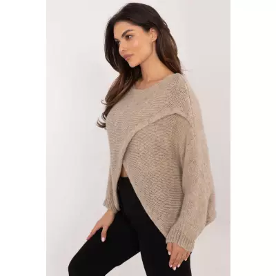 Sweter Damski Model TW-SW-BI-5067.95 Beige - Och Bella