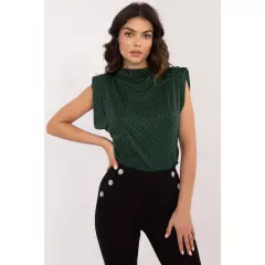 Bluzka Model DHJ-BZ-19978.95 Dark Green - Italy Moda