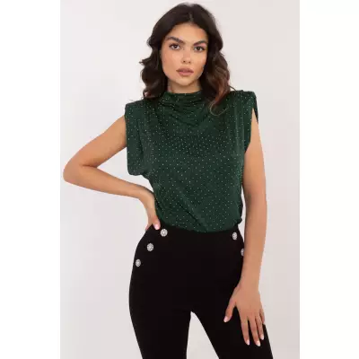 Bluzka Model DHJ-BZ-19978.95 Dark Green - Italy Moda