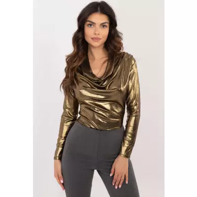 Bluzka Model DHJ-BZ-15268.30 Gold - Italy Moda