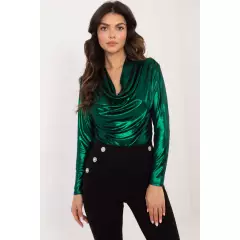 Bluzka Model DHJ-BZ-15268.30 Dark Green - Italy Moda