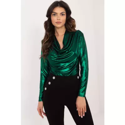 Bluzka Model DHJ-BZ-15268.30 Dark Green - Italy Moda