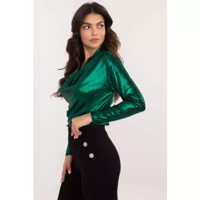 Bluzka Model DHJ-BZ-15268.30 Dark Green - Italy Moda