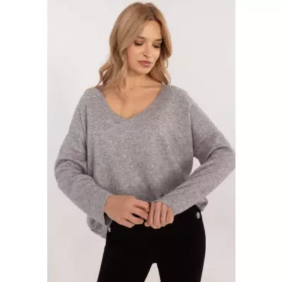 Sweter Damski Model DHJ-SW-17690.21 Grey - Italy Moda