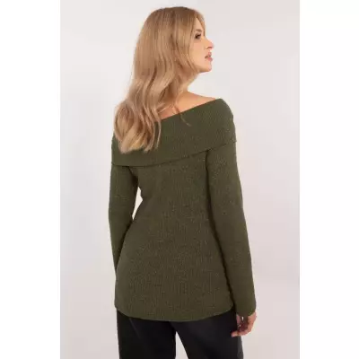 Sweter Damski Model DHJ-SW-A2449.33 Khaki - Italy Moda