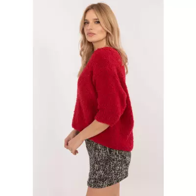 Sweter Damski Model MI-SW-1110.39P Dark Red - Italy Moda