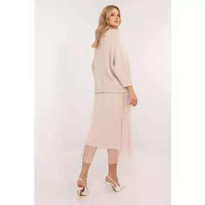 Sukienka Komplet Model MI-KMPL-24266.65P Beige - Italy Moda