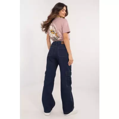 Spodnie Jeansowe Model D80016BD62458D282 Navy - Sublevel