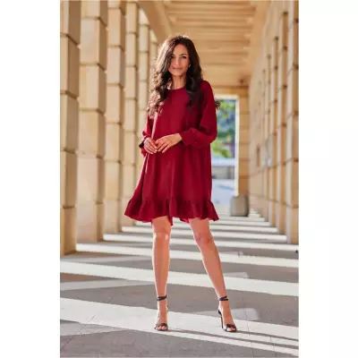 Sukienka Model Sintra BOR SUK0498 Bordo - Roco Fashion