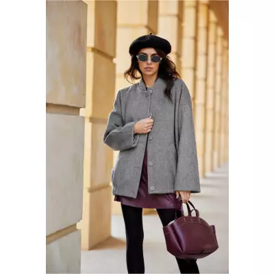 Kurtka Damska Model Clea SZA KUR0028 Grey - Roco Fashion