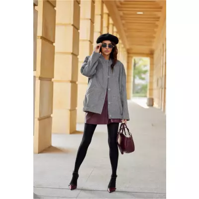 Kurtka Damska Model Clea SZA KUR0028 Grey - Roco Fashion