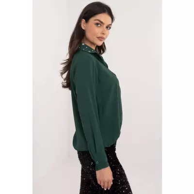 Koszula Damska Model DHJ-KS-15260.96 Dark Green - Italy Moda