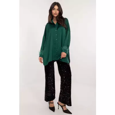 Koszula Damska Model DHJ-KS-16879.37 Dark Green - Italy Moda