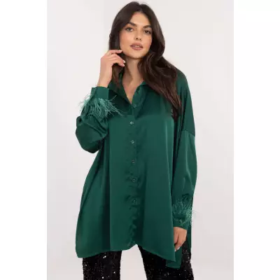 Koszula Damska Model DHJ-KS-16879.37 Dark Green - Italy Moda