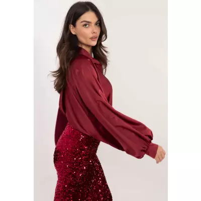 Koszula Damska model DHJ-KS-15257.53P Bordo - Italy Moda