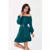 Sukienka Model Chiara BUT SUK0499 Bottle Green - Roco Fashion