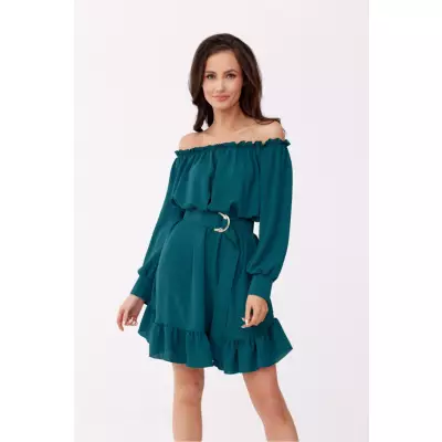 Sukienka Model Chiara BUT SUK0499 Bottle Green - Roco Fashion