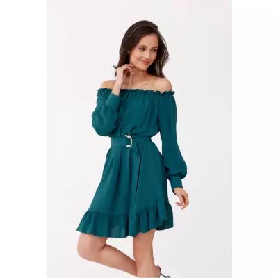 Sukienka Model Chiara BUT SUK0499 Bottle Green - Roco Fashion