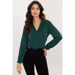 Koszula Damska Model DHJ-KS-19760.49P Dark Green - Italy Moda