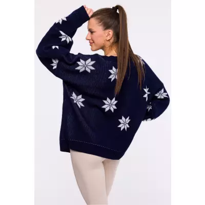 Sweter Damski Model MXS10 Navy - Moe