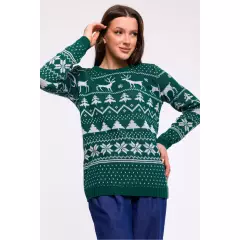 Sweter Damski Model MXS09 Green - Moe