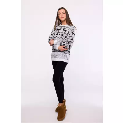 Sweter Damski Model MXS09 White - Moe