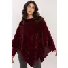 Sweter Poncho Model AT-PN-2347.68 Bordo - AT