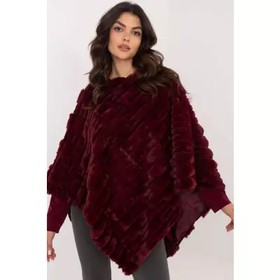 Sweter Poncho Model AT-PN-2347.68 Bordo - AT