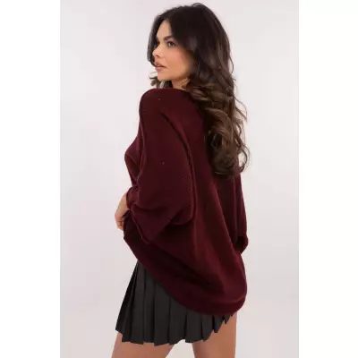 Sweter Damski Model DHJ-SW-9314.04P Bordo - Italy Moda