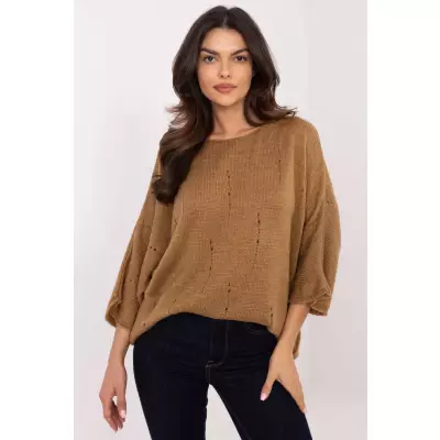 Sweter Damski Model DHJ-SW-9314.04P Camel - Italy Moda