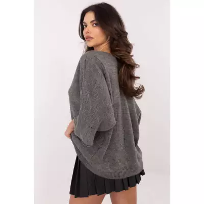 Sweter Damski Model DHJ-SW-9314.04P Dark Grey - Italy Moda