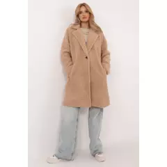 Płaszcz Damski Model DHJ-PL-19991.76 Dark Beige - Italy Moda