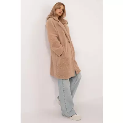 Płaszcz Damski Model DHJ-PL-19991.76 Dark Beige - Italy Moda