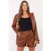 Szorty Damskie Model Model DHJ-SN-8701.18P Brown - Italy Moda