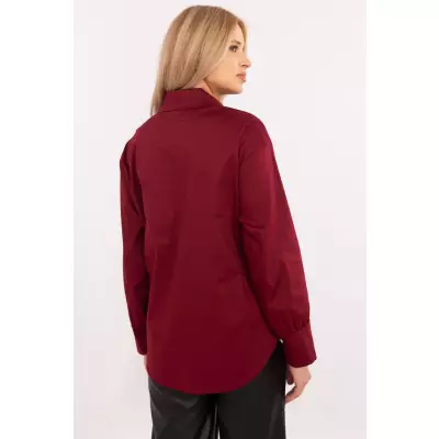 Koszula Damska Model MI-KS-C238.04 Bordo - Italy Moda