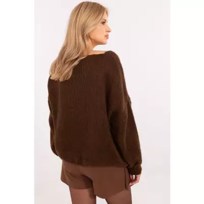 Sweter Damski Model MI-SW-0412.26 Brown - Italy Moda