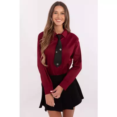 Koszula Damska Model DHJ-KS-9213.86 Bordo - Italy Moda