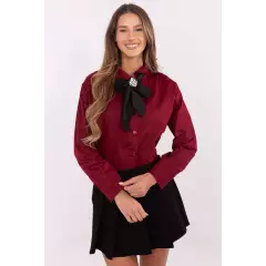 Koszula Damska Model DHJ-KS-9236.92P Bordo - Italy Moda