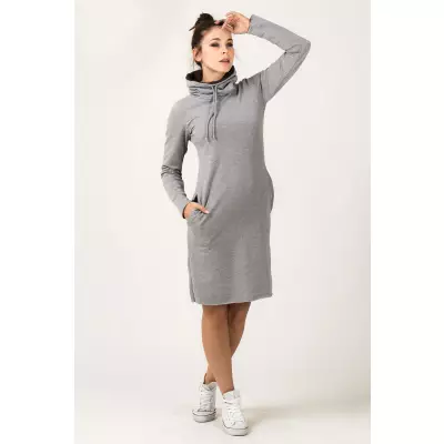 Sukienka Model Kaja 10 Light Grey/Dark Grey - Tessita